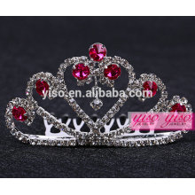 hawaiian flower pink rhinestone tiara